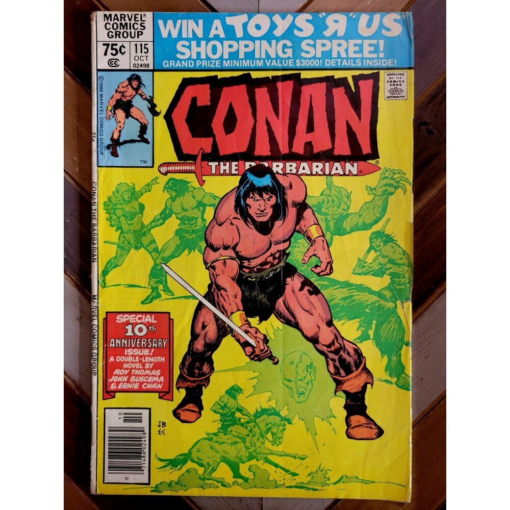 Conan The Barbarian #115 Newsstand (Marvel 1980) Buscema Cover + Pin-up! (4.0)